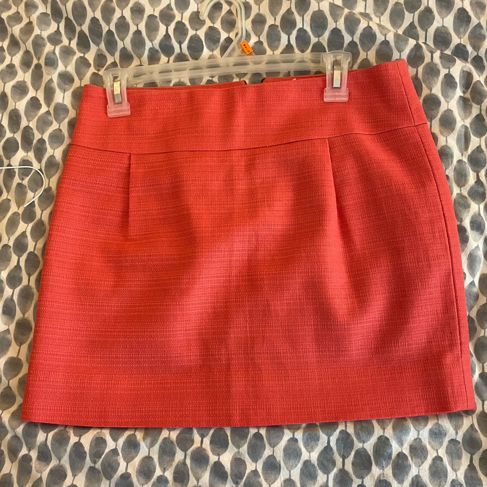 J Crew pink/coral mini skirt